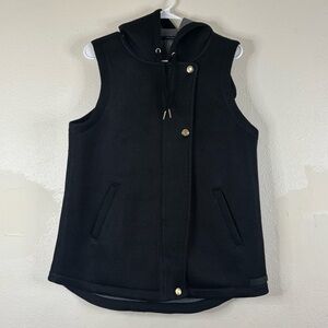 Calvin Klein Performance Vest Hooded Black Gold Sz Large Quick Dry Fabric Cotton